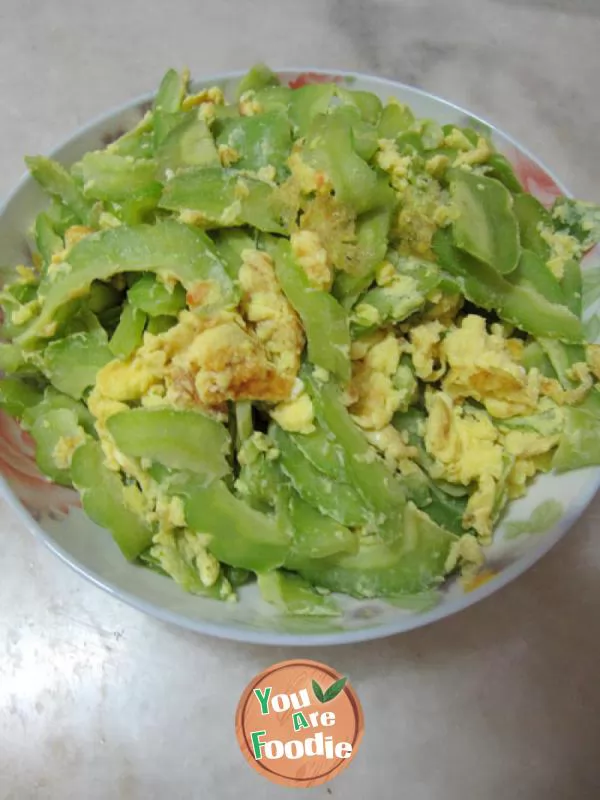 Bitter gourd scrambled eggs