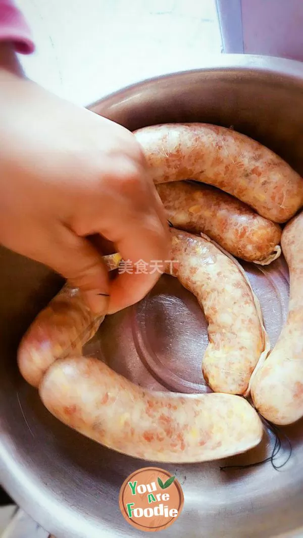 Corn pork sausage