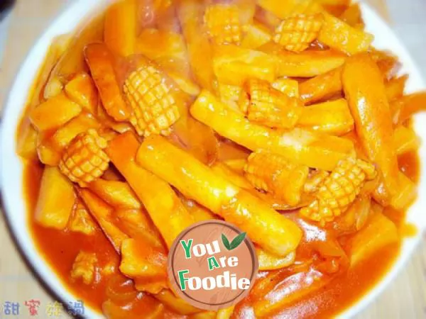 [Korean-style]-fried-rice-cake-with-squid-and-sweet-potato
