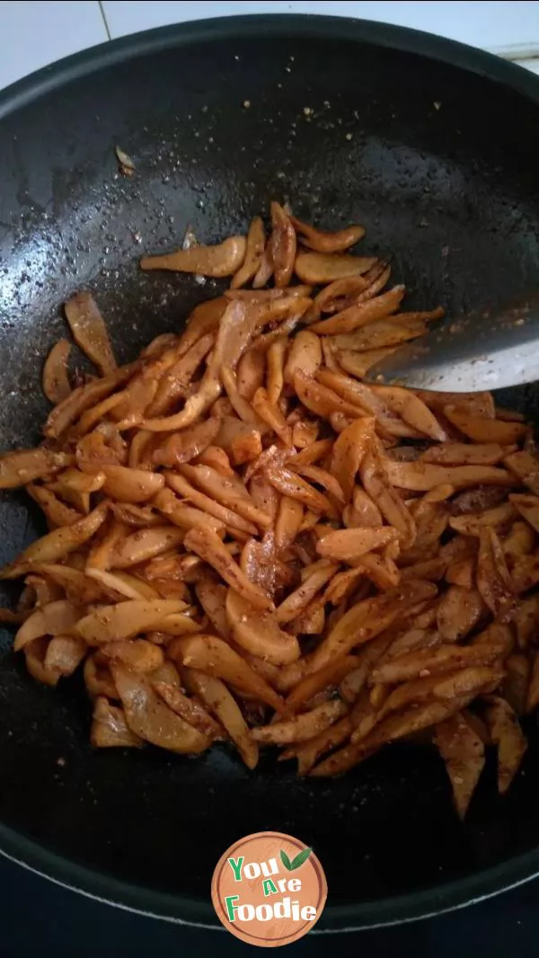 Fried dried radish