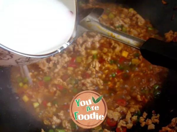 Steamed tofu with minced meat and eggs