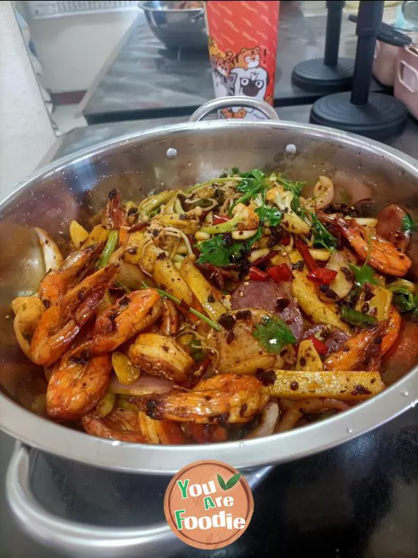 Spicy shrimp pot