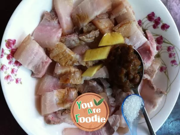 Streaky pork with soy sauce