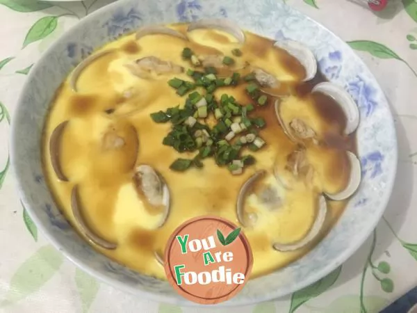 Steamed egg with clam