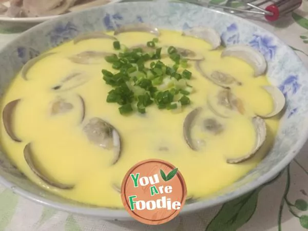 Steamed egg with clam