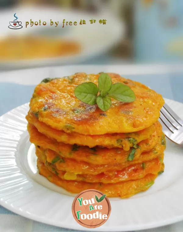 Carrot and egg pancake