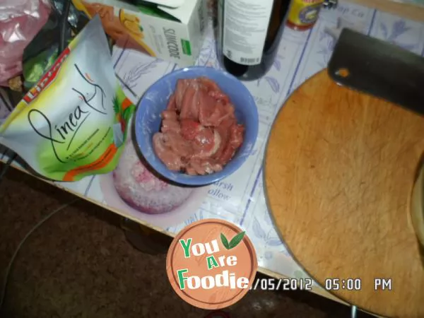 Boiled beef slices