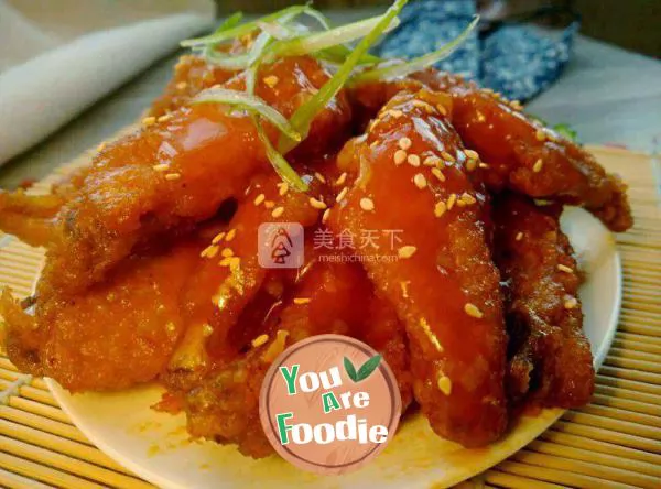 Sweet and sour chicken wings