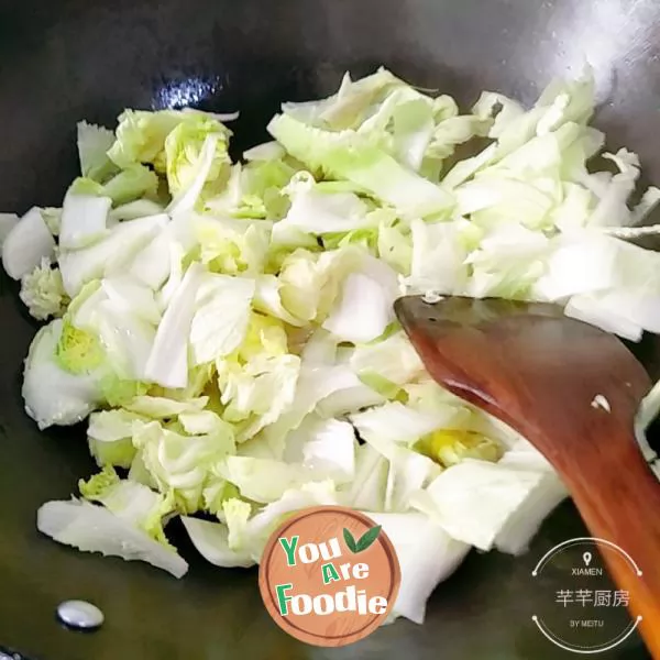 Stir fried baby cabbage