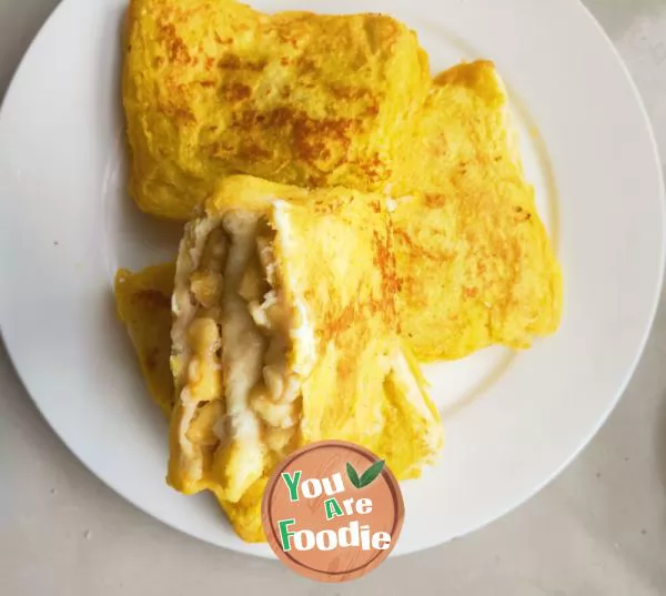 Simple, delicious and slimming breakfast ? baby's favorite ---- banana milk fried toast