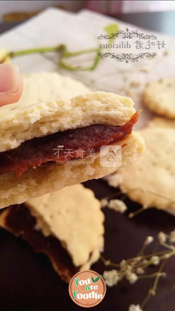 Bean paste sandwich biscuit