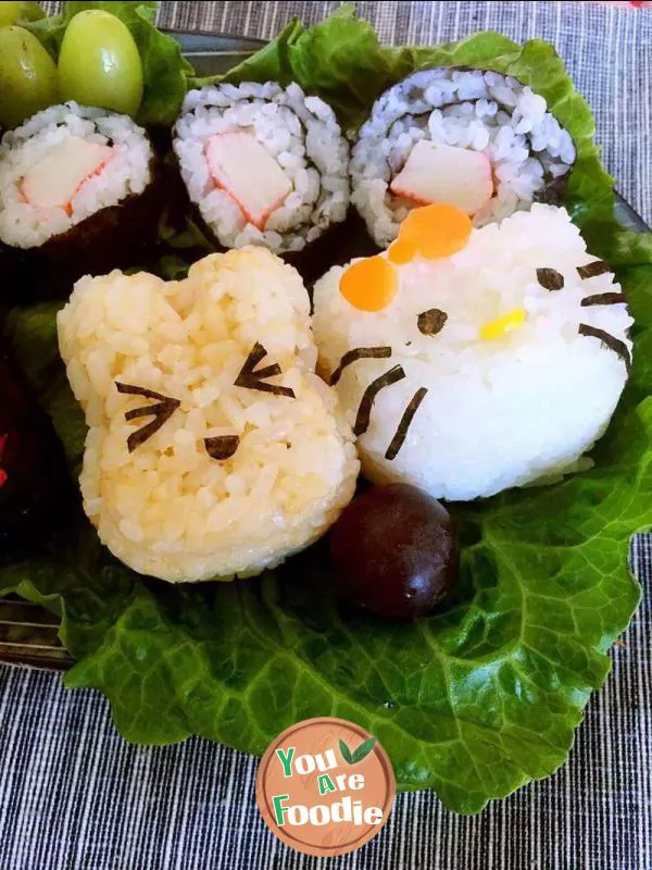 Making method of Japanese style q-meng rice balls