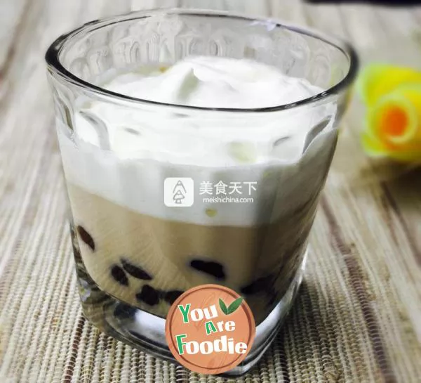 Milk covered pearl milk tea - completely homemade