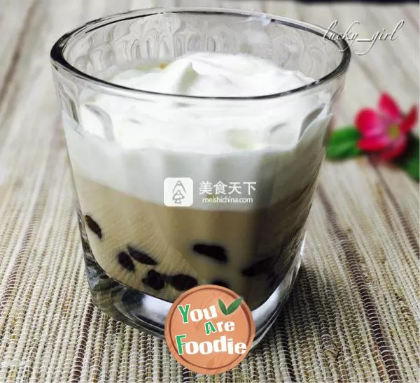 Milk covered pearl milk tea - completely homemade