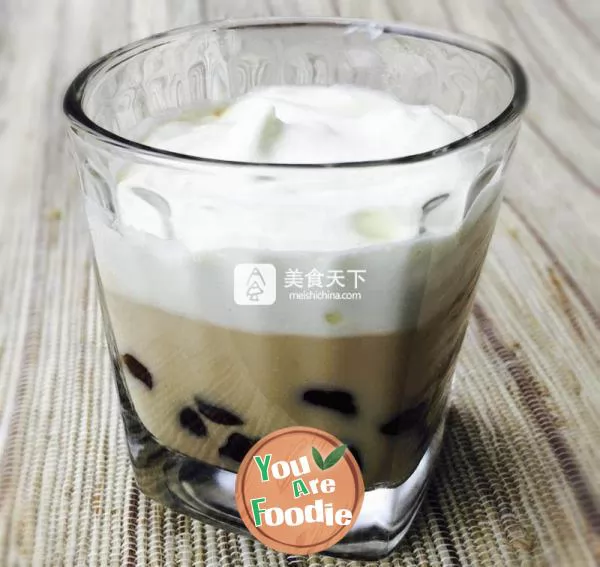 Milk covered pearl milk tea - completely homemade