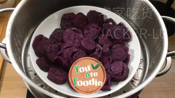 Milk flavored purple potato paste filling is easy to make and versatile.