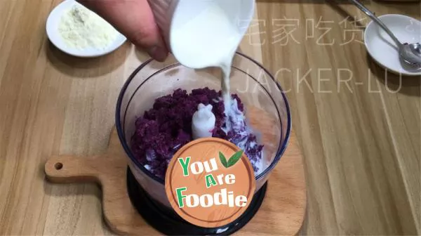 Milk flavored purple potato paste filling is easy to make and versatile.