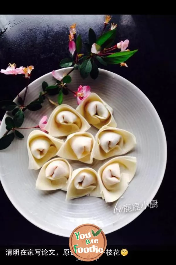 Cherry Blossom shrimp wonton