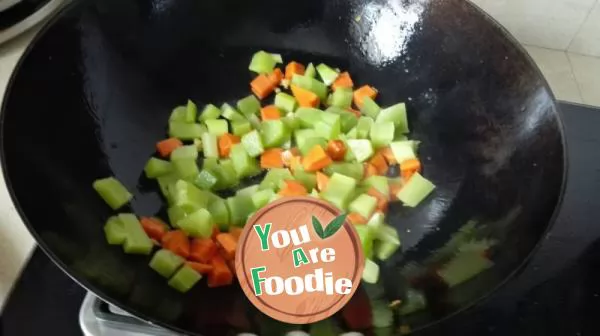 Fried diced chicken