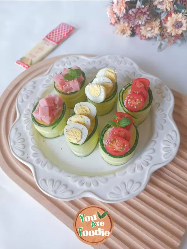 Cucumber mashed potato salad Sushi