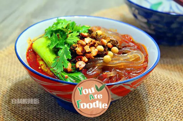 Homemade hot and sour noodles