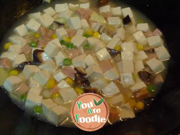 [colorful diced tofu] healthy and beautiful