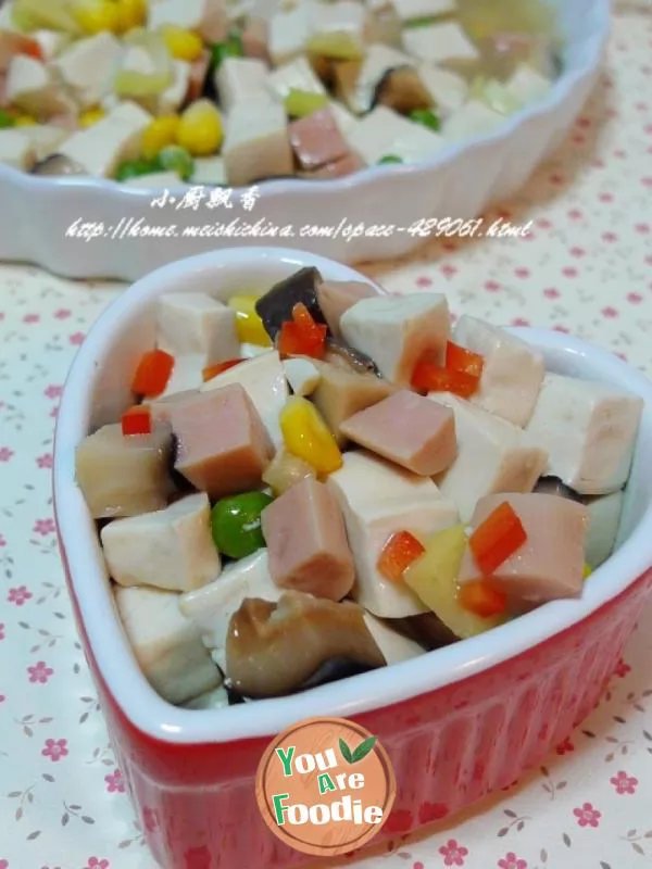 [colorful diced tofu] healthy and beautiful
