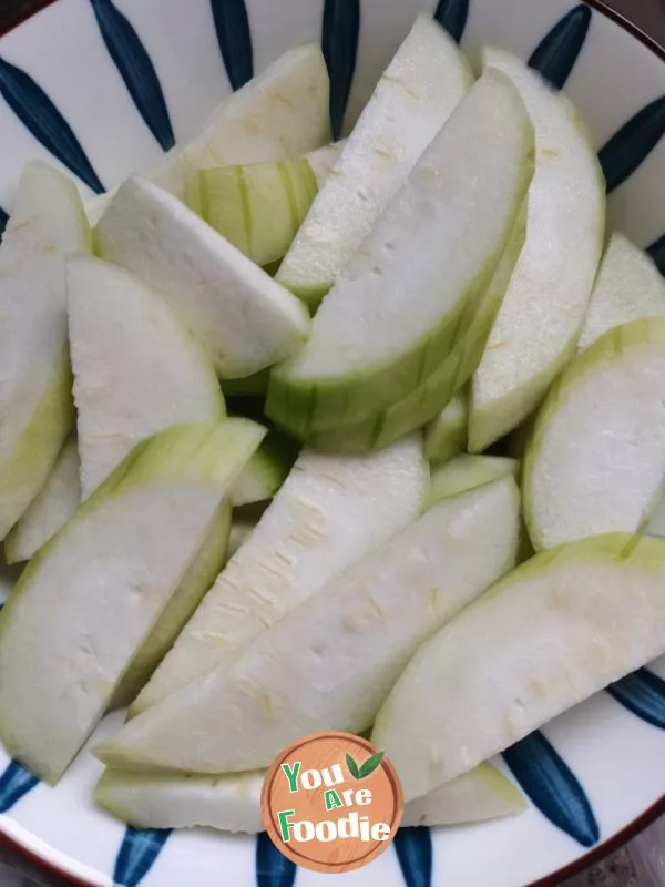 Stir fried meat with water melon