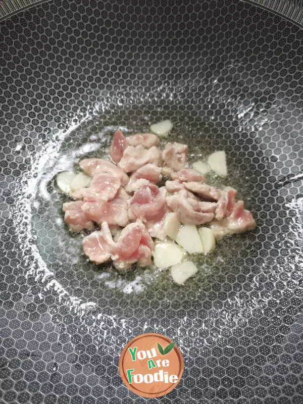 Stir fried meat with water melon