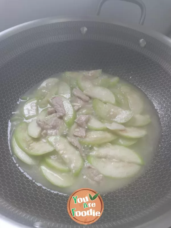 Stir fried meat with water melon