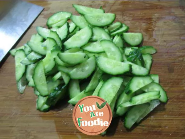 Stir fried cucumber