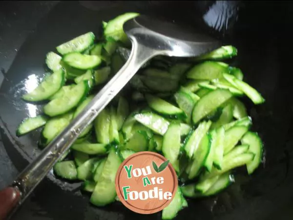 Stir fried cucumber