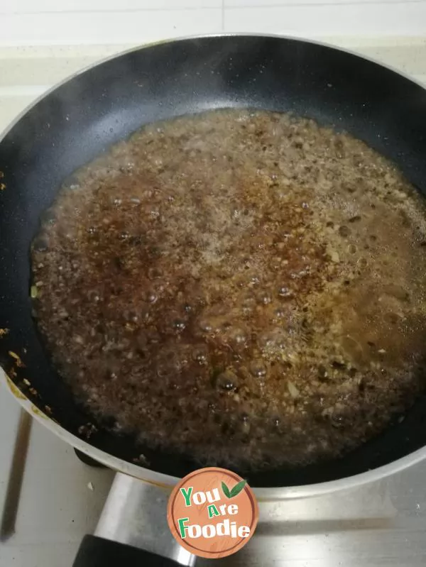 Steamed egg with mushroom sauce