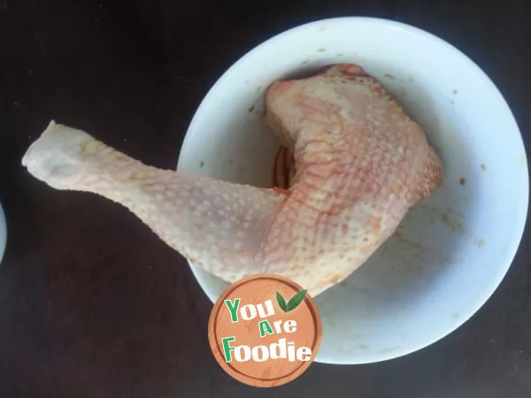 Lazy rice cooker chicken leg
