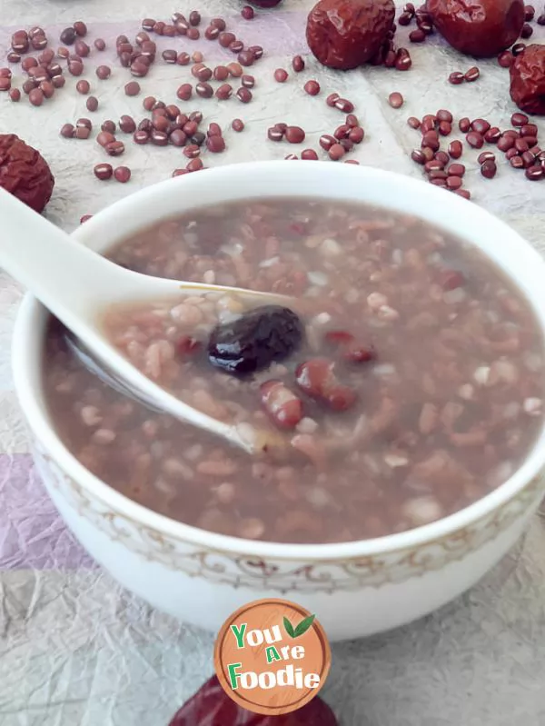 Double rice porridge with red beans and dates