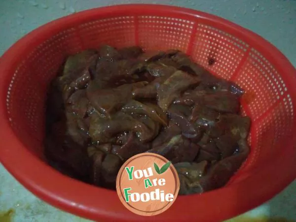 Pork liver in soy sauce