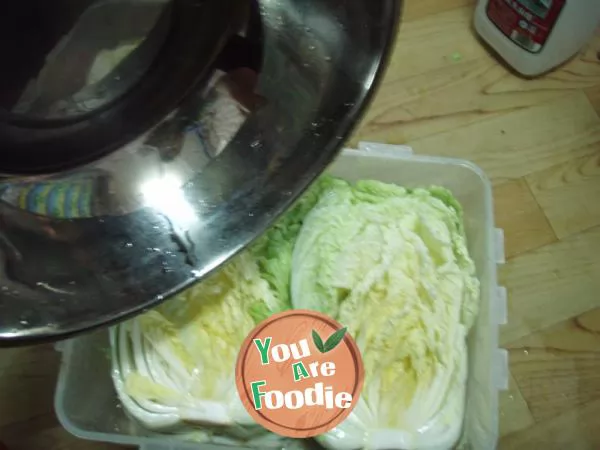 Korean cabbage in chili sauce