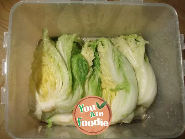 Korean cabbage in chili sauce