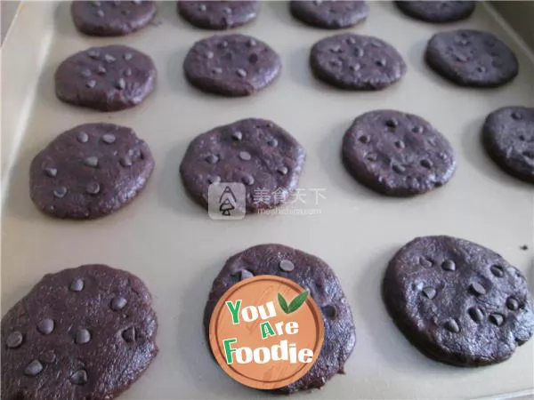 Fun chocolate bean biscuits