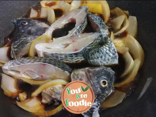 Braised longevity fish in brown sauce