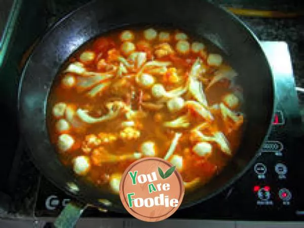 [hot and sour soup with assorted vegetables] - warming the body, heart and stomach