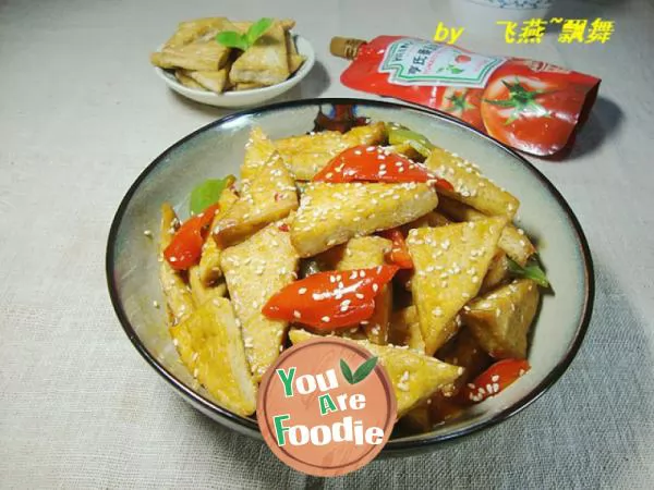 Son's-favorite--------[sweet-and-spicy-Crispy-Tofu-with-tomato-juice]