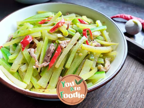 Fried-shredded-pork-with-green-radish