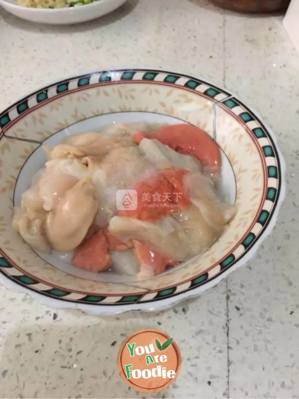 Steamed scallops with minced garlic