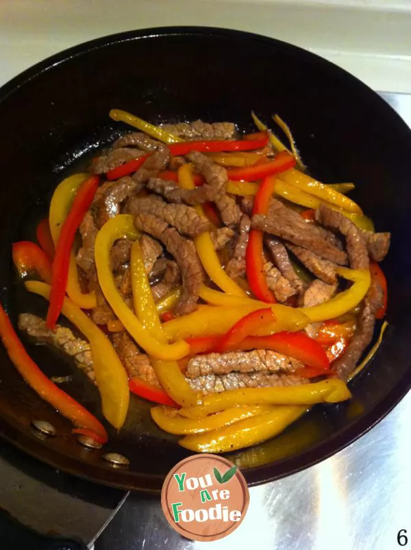 Fried beef fillet with pepper