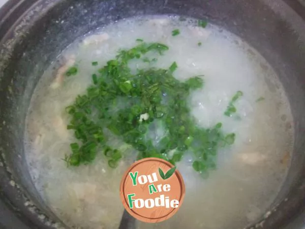 Congee with Minced Pork and Preserved Egg