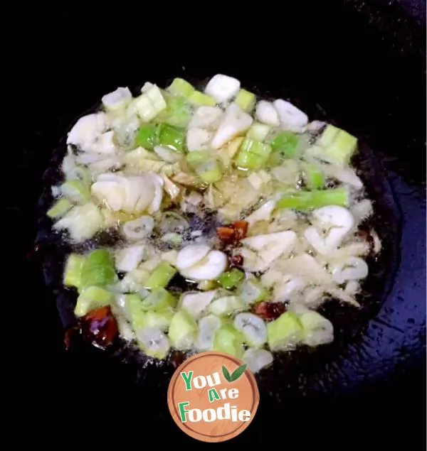 Stewed tofu with potherb mustard