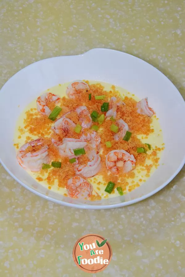 [steamed egg with minced fish and shrimp] - the most popular dish for children on the Spring Festival table