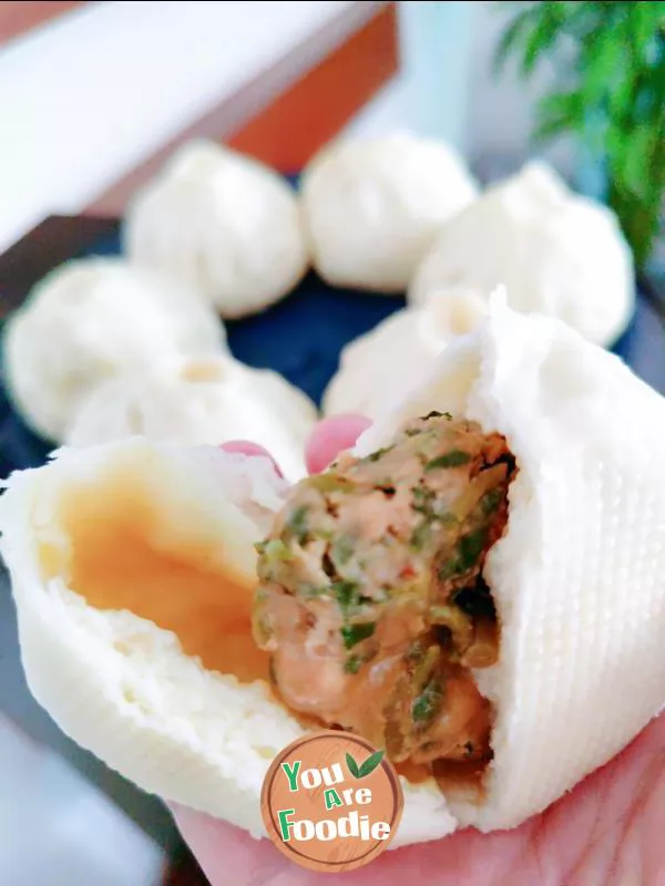 Stewed pork bun with soap