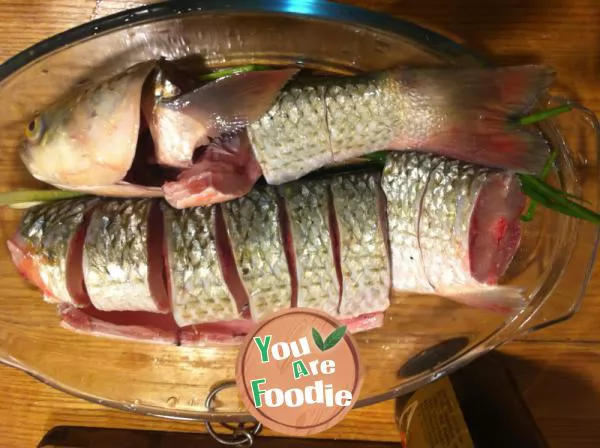 Steamed mullet with sweet garlic